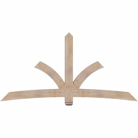 Ekena Millwork Davenport Smooth Timber Gable Bracket, Douglas Fir, 96"W x 48"H x 5 1/2"D x 5 1/2"F, 12/12 Pitch GBW096X48X0606DAV00SDF